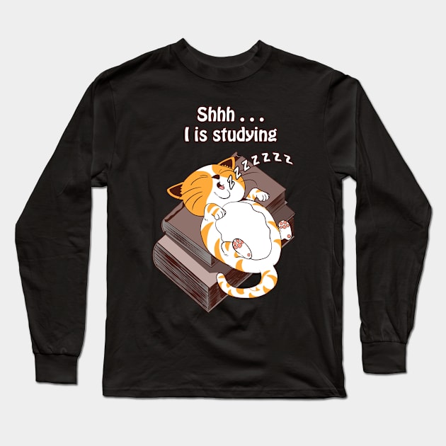 I is studying Long Sleeve T-Shirt by Aillen Artworks